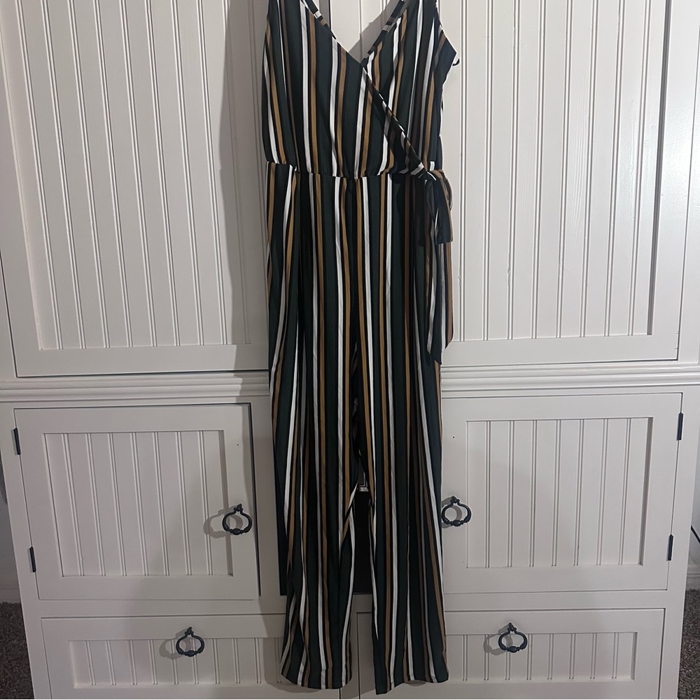 No Boundaries Multicolor Striped Jumpsuit